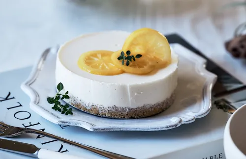 オートミールで作るさっぱりレアチーズケーキ