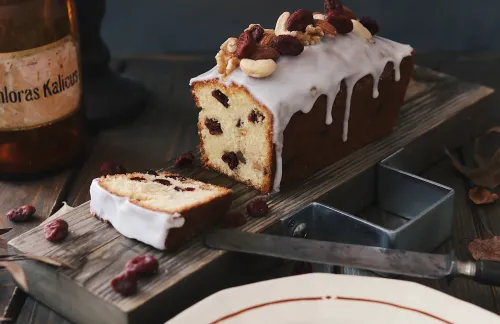 ドライクランベリーとナッツのパウンドケーキ